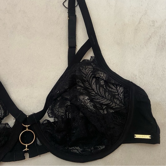 New! Bluebella fawn caged Black Lace Underwire Bra 1802 - Picture 8 of 14
